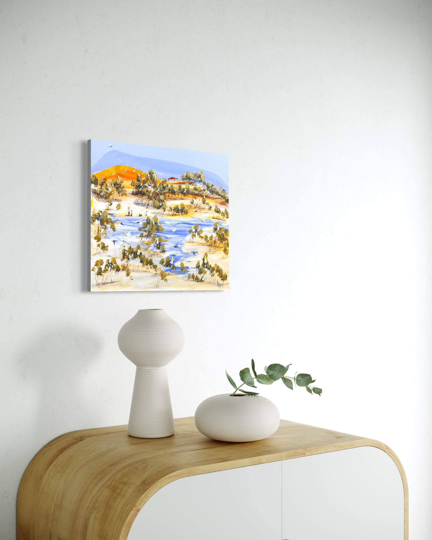 Watching The Water. 40 x 45 cm