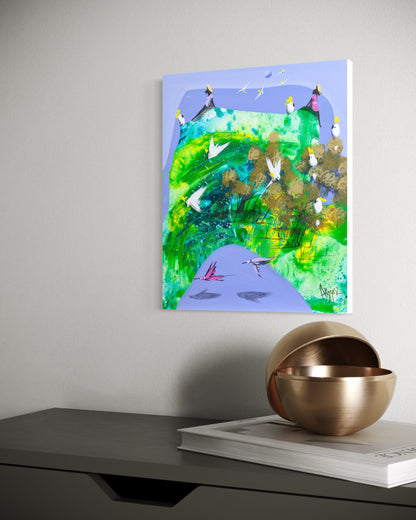 Lovebirds. 30 x 25 cm